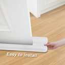 MAXTID Under Door Draft Stopper White 32Inch, Weather Stripping Door Seal, Door Sweep for Exterior & Interior Doors Door Bottom Seal Dust and Noise Insulation Large Door Draft Guard of Doors