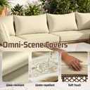 12pcs Outdoor Patio Cushion Covers Replacement, 24" Zippered Outdoor Cushion Covers Waterproof, UV Resistant & Washable Patio Furniture Cushion Covers Waterproof for Patio Sectional, Covers Only Beige
