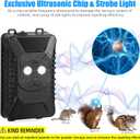 Ultrasonic Rodent Repellent for Car Engine,Rat Repellent Car Rodent Repeller Under Hood, Battery Operated Mouse Deterrent with Flashing Lights,Keep Mice Rats Out of Garage Outdoors Indoors,2 Pack