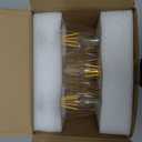 Jensense Edison Bulbs 6W E26 LED Bulb 60 Watt Equivalent, Vintage LED Light Bulbs CRI90+ ST19, Dimmable Clear Light Bulbs, 2700K Soft Warm White 4 Pack