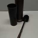 Bronze Toilet Brush and Holder Set, Stainless Steel Toilet Brush for Bathroom,Heavy Duty Bronze Toilet Bowl Brush and Holder,Deep Cleaning Modern Toilet Cleaner Brush -Space Saving, Covered Brush