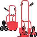 Stair Climbing Hand Truck 440lbHeavy Duty Dolly Cart for StairsThickened Upgraded Steel Tube Folding Stair Climbing Trolley with Six Wheels and Telescoping Handle