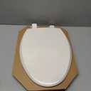 Mayfair Cassel Slow Close Toilet Seat, Easy Clean, Non Slip Premium Wood Seat, Easy Install, Made in USA, Elongated, Biscuit