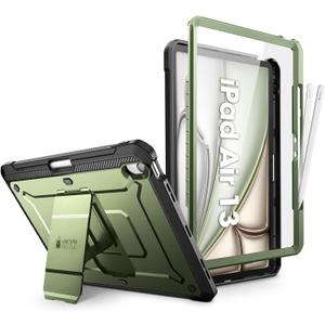 SUPCASE for iPad Air 13 Inch Case M3/M2 (2025/2024) with Pencil Holder (Unicorn Beetle Pro), [Built-in Screen Protector & Stand] [Military-Grade Protection] Rugged Cover for iPad Air 13 Inch, Guldan