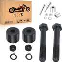TDZ 1'' Inch Rise Handlebar Risers Extension For Harley 1-1/4'' Handlebars Black Motorcycle Spacers(Black)