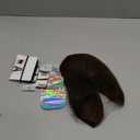 REECHO Invisible Wire Hair Extensions with Transparent Headband Adjustable Size Removable Secure Clips in Straight Secret Hairpiece for Women (16 Inch (Pack of 1), Ginger Brown)