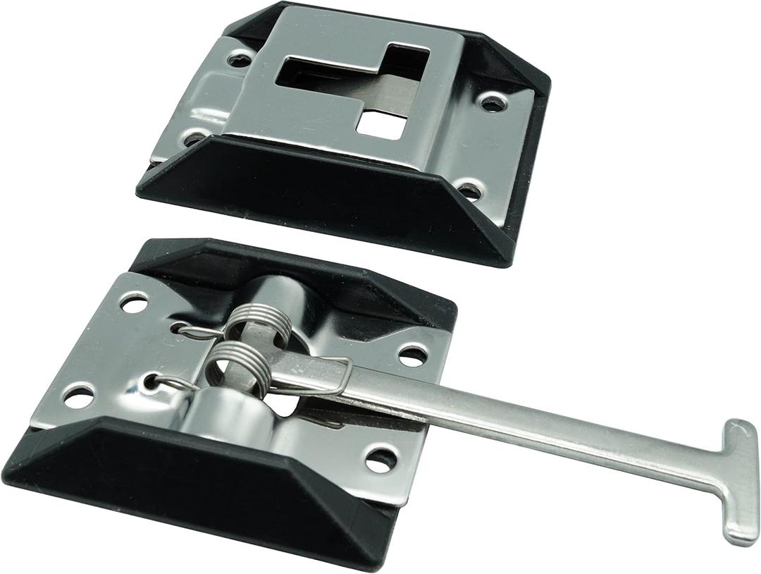1 Set Polished Stainless Steel RV Door Holder T-Style Entry Door Catch for Camper Trailer Motorhome (Self Closing (3.6 Inches))