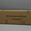 Black Pedestal Poster Sign Stand for Display, Adjustable Height Up to 80 Inchs, Heavy Duty Banner Double Sided Sign Holder for Board & Foam
