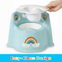 Potty Training Toilet for Toddlers with Easy-Clean Removable Bowl, Built-In Splash Guard, Slip-Resistant Wide Base, Engaging Design, Includes Potty Training Chart - Lemon Littles