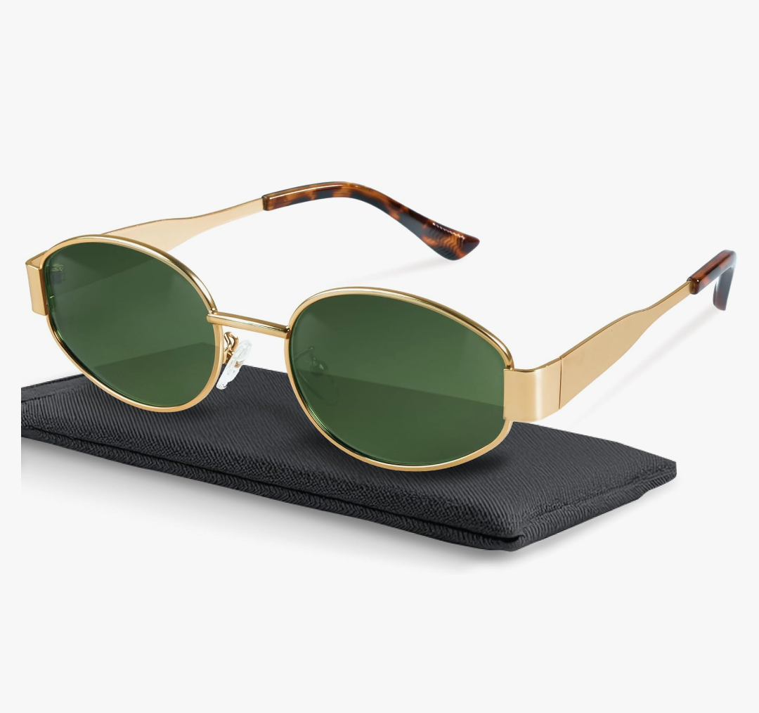 livho 2025 Trendy Oval Sunglasses - Stylish Polarized Shades for Everyday - Retro Metal Frames