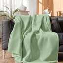 Ultra Soft Fleece Blanket Throw Size - Flannel Fleece Luxury Throw Blanket - Lightweight for Couch Bed Chair - Thick, Warm and Breathable - All Season Cozy Anti-Static Microplush Bedding, Sage Green