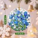 5 x Christmas Ornaments, Flower Ornament, Christmas Tree Ornaments, Xmas Decorations, Holiday Decorations, Flower Theme Gifts, Holiday Party Gifts, and Xmas Gift Ideas - Forget-Me-Not