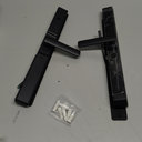 Sliding Door Smart Lock, Sliding Glass Door Lock with Fingerprint, JNZCH Smart Mortise Lock with App Control, IC Card, Keys, Anti-Peep Touchscreen, Perfect for Patio, Home (Black)