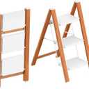 HBTower 3 Step Ladder, Lightweight Aluminum Folding Step Stool