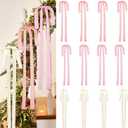 Velvet Bows for Christmas Tree, 23.6x11.8 Inch Large Vintage Velvet Christmas Bows Xmas Tree Door Wreath Staircase Bow Ribbon Decor Indoor Outdoor Xmas Decorations (Mix Color, 12pcs, Style 3)