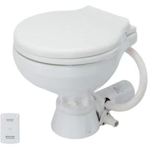 Johnson Pumps 80-47435-01 AquaT Compact Standard Electric Marine Toilet, 12V, White