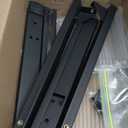 Rfiver Table Top TV Stand with Height Adjustable TV Legs, TV Stands Base with Cable Management for Most 37 to 86 Inch Flat or Curved TVs, Steel TV Feet Holds up to 150 lbs, Max VESA 800x600mm, Black