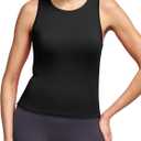 Alaroo Workout Tops for Women Sleeveless Racerback Tank Tops (Black, XL)