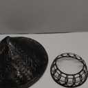 FAVOMOTO Cosplay Ninja Hat Bamboo Samurai Cap Handmade Japanese Style Conical Hat Decorative Stage Performance Prop Black