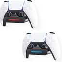 PS5 Controller Wall Mount Charger Dock,Charging Station Holder fits for Midnight Black PS5 Pro Wireless Controller with LED Indicators Fast Charging Speed Cable, 2 Pack