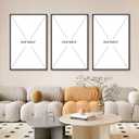 Large Neutral Abstract Wall Art Set of 3 Framed Canvas Prints, 24x36 Inch Modern Beige Black Abstract Paintings with Gold Accents, Minimalist Wall Decor for Living Room Bedroom Dining Room, Metal Frame Ready to Hang