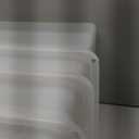 IRIS USA File Box, Plastic File Organizer with Lids for Letter/Legal File, Portable Document Box For Moving, Storage Bin with Durable and Secure Lid, Stackable Nestable BPA-Free, Clear 35 Qt. 4 Pack