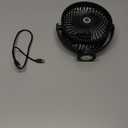 Magnetic Cruise Fan with 8000mAh Rechargeable Battery, LED Light, Timer&Power Output, Magnetically Sticks on Cabin Ceilings and Walls, Ship Approved Cabin Air Circulator