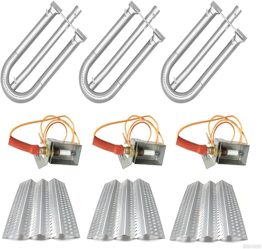 S9B461 (3-Pack) S12461 (3-Pack) 15.4375" Stainless Steel Heat Plate Replacement for Select American Outdoor Grill 24NB, 24NG, 24NP, 24PC, 36NB, 36PC; Dyna-Glo DCP480CSP AOG Grill Parts