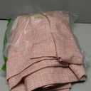 Blackout Linen Curtains for Bedroom Thermal Insulated Blush Pink Grommet Room Darkening Curtains & Drapes for Living Room  (2 Panels)