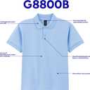 Gildan Unisex-Child DryBlend Short Sleeve Polo, Style G8800b, 3-Pack (Large, Sport Grey)