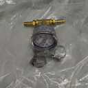 MEASUREMAN Fuel Pressure Gauge Kit 0-15Psi Stainless Steel Glycerin Filled, 1-1/2" Dial Size, with 5/16" Fuel Line Fuel Pressure Brass T-Fitting Adapter, Center Back Mount