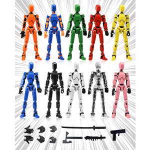 Assembly RequiredShoulder Armor Upgrade 10pcs Lucky 13 Action Figures, Dummy Titan 13 Action Figures, Multi-Jointed Movablewith 3 Hand-Shapes, 4 Weapons (10PCS)