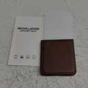 Foluu Leather Case for Samsung Galaxy Z Flip 7 with Front Built-in Screen Protector, PU Leather + Hard PC Shell Ultra Thin Slim Durable Protective Phone Cover for Galaxy Z Flip7 5G 2025 (Brown)