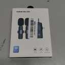 PQRQP 3 in 1 Professional Wireless Lavalier Microphone for iPhone, Android, Camera, Wireless Microphones, Mini Microphone, Crystal Clear Sound Quality for Recording, Live Streaming, Microphone Clips (Elegant Black)