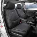 Universal Front Car Seat Covers for Most Sedans and Compact SUV | Automotive Front Row Seat Covers, Luxury Car Interiors with Airbag Compatible Waterproof Leather Seat Protector (Black1)