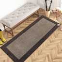 PURRUGS Dirt Trapping Door Mat 24" x 60", Non-Slip Washable Entry Mat, Dog Doormat, Front Door Mat, Super Absorbent Entrance Mat for Muddy Shoes & Paws, Grayish Brown & Coffee
