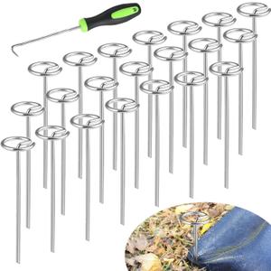 50PCS Landscape Fabric Staples Stakes Pins 6 Inch,Circle Top Garden Staples Weed Barrier Stakes for Securing Garden Fabric Ground Sheets and Fleece,More Holding Power Than U-Shape Landscape Pins 50PCS Landscape Fabric Staples Stakes Pins 6 Inch,Circle Top Garden Staples Weed Barrier Stakes for Securing Garden Fabric Ground Sheets and Fleece,More Holding Power Than U-Shape Landscape Pins