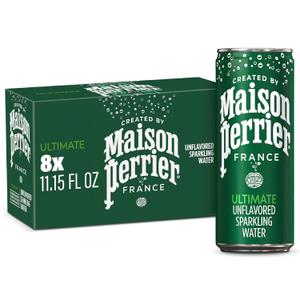 Maison Perrier Ultimate Sparkling Water, 11.15 Fl Oz Cans, 8 Count, BBD 08/08/27