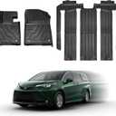 Fit for 2021-2024 2025 2026 T-oyota Sienna 7 Passanger Floor Mat 3 Rows Liner, All-Weather 3D Custom Interior Car Mats Compatible for Toyota 2021 2022-2024 2025 2026 Sienna Accessories7 Passenger