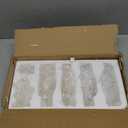 Beeveer 6 Pcs Clear Resin Christmas Nativity Scene Figure Set 7.25 Inch Christmas Scenario Interior Decoration, Small Figure Nativity Scene, Can Be Used as Home Desktop Decor Stand Religious Gift