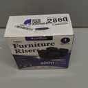 Bed Risers Furniture Risers Heavy-Duty Rectangular Adjustable Block Lift to 3 inches and 4.3 inches Desk, Sofa, Chair Legs, Refrigerator, Washing Machine Support up to 4000 pounds (2 layer(3inches), Black-square-4 Pack)