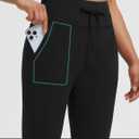 baleaf Women's Fleece Lined Leggings-Fit Joggers Winter Lounge Pants with Pockets Thermal Warm Sweatpants Casual (X-Large, Black)