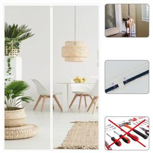CHIYUNS White Screen Door Mesh Magnetic Closure Heavy Duty 32 x 80 inch, Self Closing Fiberglass Mosquito Net with Magnet for Doors, Bug Fly Screens Curtain for Doorway, Keep Bugs Out, Pet Friendly