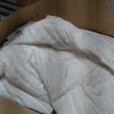 EVERGRACE Velvet Quilt Set King Size, Luxurious Soft Striped Channel Bedding Set, Lightweight Velvet Comforter for All Season, Oversized Bedspread Coverlet with 2 Matching Shams, Ivory White