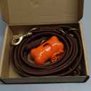 Leather Dog Leash 6ft x 1 inch,Strong Heavy Duty Genuine Leather Braided Dog Training Leash, Soft and Comfortable for Large Dogs, Dogs (Brown, 6FT*1in)