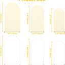 Gold Metal Arch Backdrop Set of 2 (7.3FT/6FT), Balloon Arch Stand for Wedding Ceremony, Baby Shower, Outdoor Indoor Birthday Party, Graduation Decoration, White (Beige(Set 6))