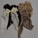 6 PCS Hair Bows for Women, Big Bow Hair Clips for Girls, Silky Satin Hair Bows Clips Oversized Long Tail, Large Hair Barrettes Cute Aesthetic Hair Accessories, Metal Bow Hair Clips Neutral Color