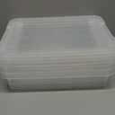 Citylife 3 PCS Plastic Storage Bins with Latching Lids Portable Project Case Clear File Box Stackable Storage Containers for Organizing A4 Paper, Photo, Document, Scrapbook (5QT)