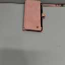 Defencase Compatible with iPhone 16 Plus Case Wallet with RFID Blocking Card Holder for Women Men, PU Leather Magnetic Snap Flip Zipper Strap Wallet Phone Case Fit for iPhone 16 Plus 6.7", Rose Pink