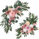 Wedding Arch Flowers Set of 2, Artificial Flowers for Decoration for Wedding Ceremony Backdrop, Wedding Floral Arrangement for Arch, Wedding Welcome Signs, Reception Decor (Dusty Rose)